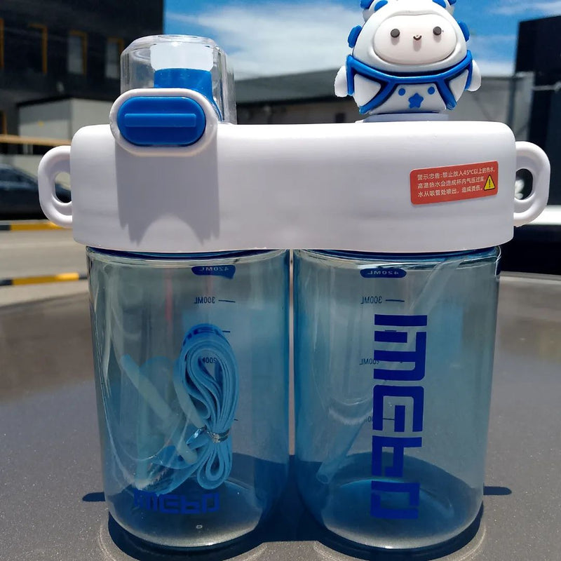 Double-Wall Insulated Water Bottle with Cute Astronaut Charm