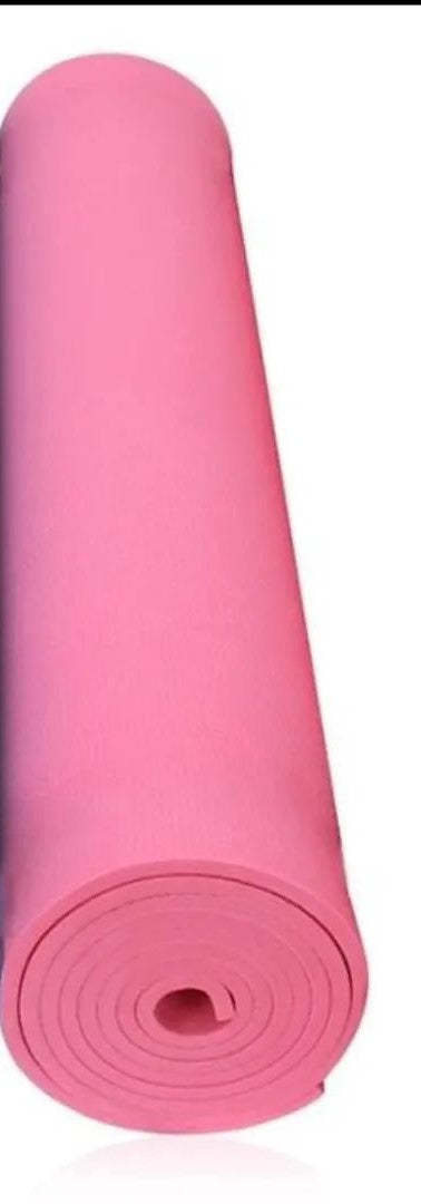 Eco-Friendly Pink Yoga Mat - Non-Slip, Cushioned, and Portable