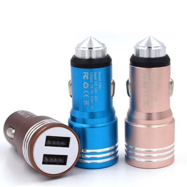 High-Power Dual USB Car Charger for Fast Charging on the Go