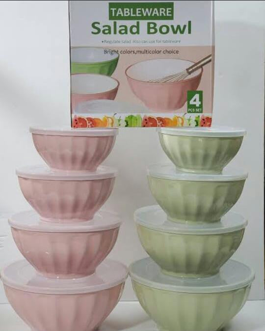 4-Piece Salad Bowl Set: Versatile and Durable