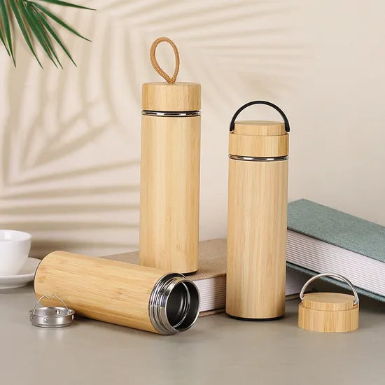 Bamboo Vacuum Insulated Water Bottle