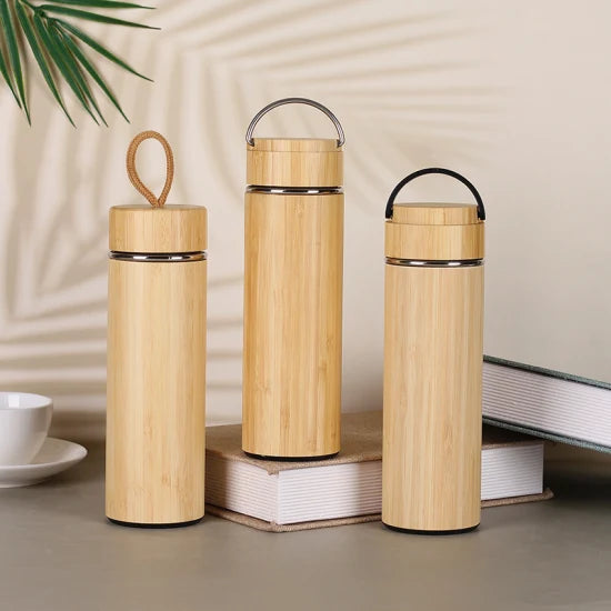 Bamboo Vacuum Insulated Water Bottle