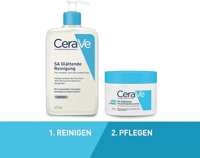 CeraVe SA Glättende Reinigung 473ml – Exfoliating Cleanser with Salicylic Acid for Smoother Skin