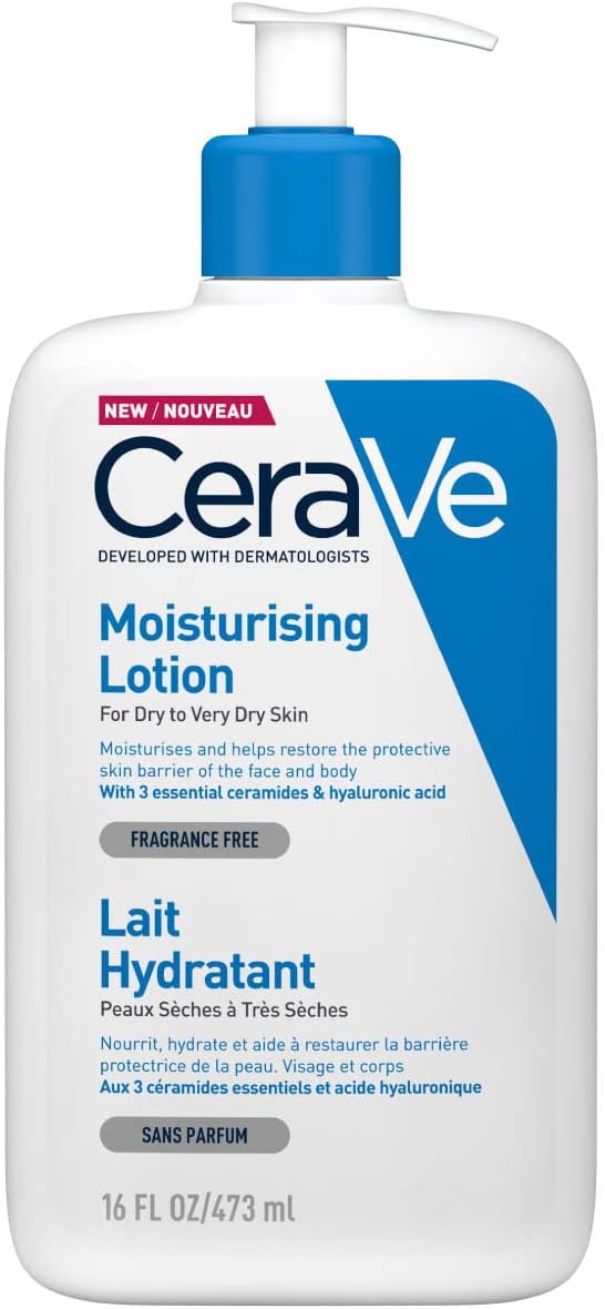 CeraVe Moisturising Lotion for Dry to Very Dry Skin 16oz with Hyaluronic Acid and 3 Essential Ceramides