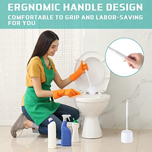 Toilet Brush with Stand - Hygienic, Durable, & Easy to Clean