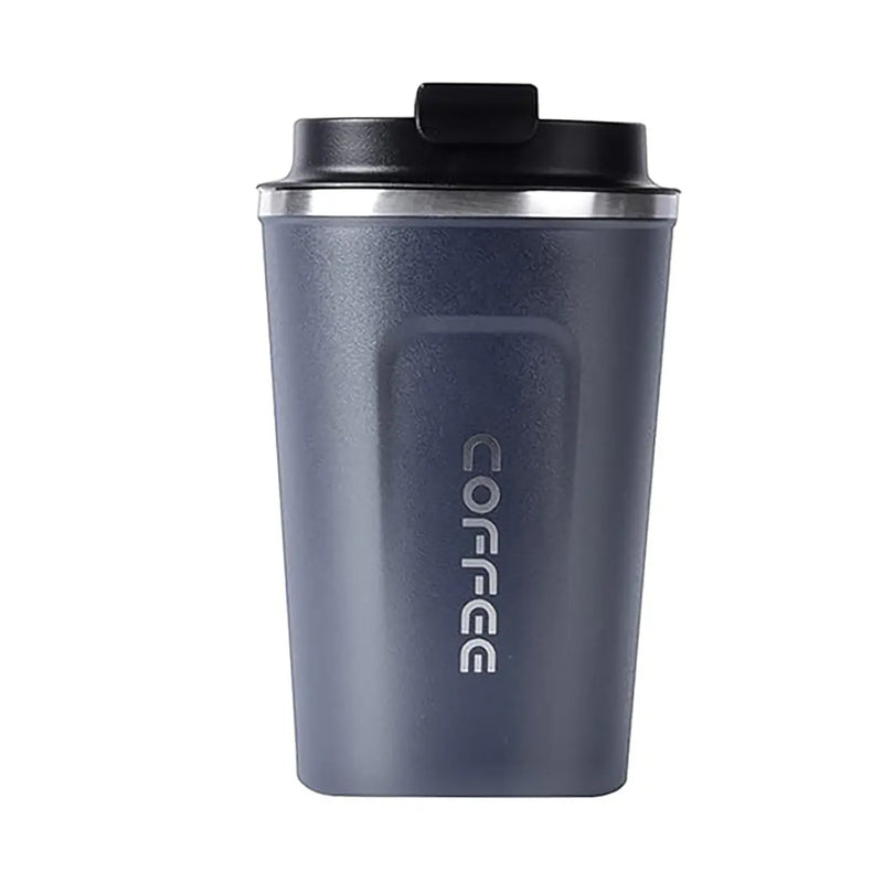 Sleek Stainless Steel Travel Mug with "Coffee" Inscription