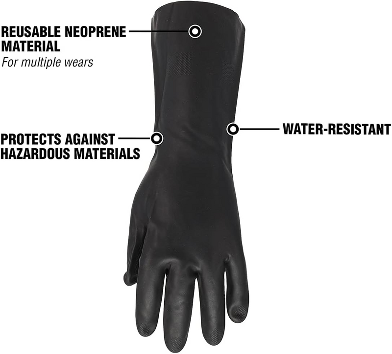 Chemical Resistant Gloves Safety Work Heavy Duty Industrial Rubber Gloves Oil Protection. Multipurpose Washable Heavy-duty Rubber Reusable Gardening Kitchen Dish washing Cleaning gloves