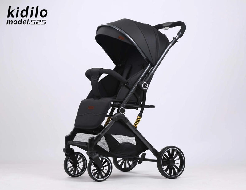 Kidilo K525 Black Stroller - Lightweight and Compact for Easy Travel