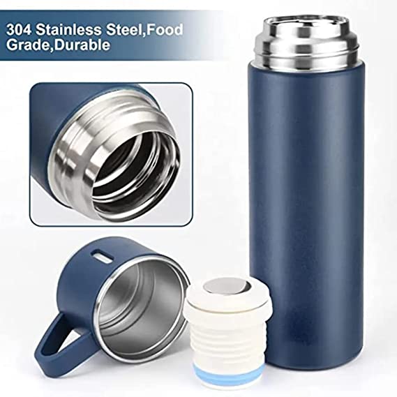 Stainless Steel Vacuum Flask Set with 3 Cups 12 pieces