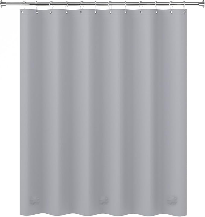 AmazerBath Waterproof PVC-Free Shower Curtain Liner - Grey