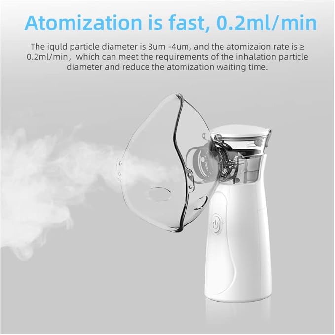 Portable Mini nebulizer Vaporizers Atomizer Handheld for Adults and Children,Ultrasonic Humidifier for Home and Travel Use, Steam Mesh Nebulizer with Masks and Mouthpieces