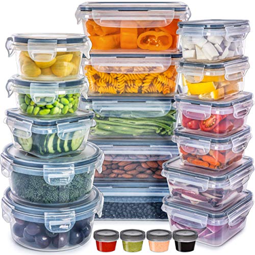 20-Piece Snap-Lock Food Storage Containers - BPA-Free, Stackable, & Dishwasher Safe