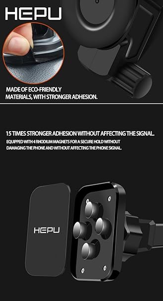 HEPU HP-J03 Suction Cup Car Phone Mount with 360° Rotation