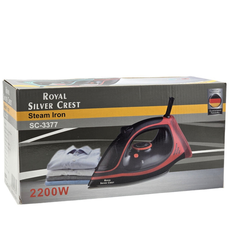 Powerful 2200W Steam Iron with German Technology - Royal Silver Crest SC-3377