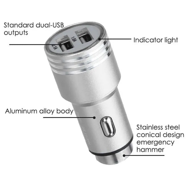 High-Power Dual USB Car Charger for Fast Charging on the Go