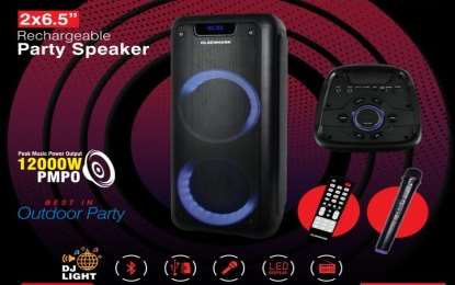 6.5"Rech Party Speakr Usb/Bt/Mic/Fm/ 1x1