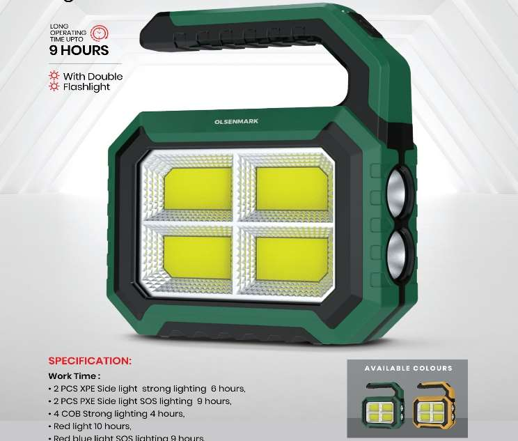 Cob Light With Solar/Duble Flasligt 1x40