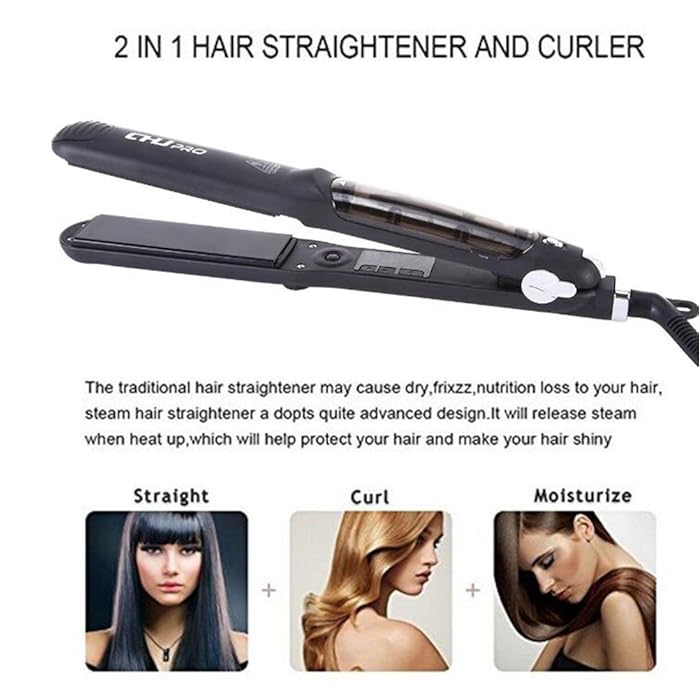 Professional Hair Salon Steam Styler with Argan Oil: Healthy, Silky Hair