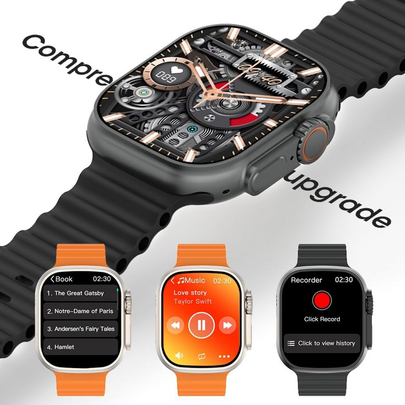 T1000 Ultra Smartwatch: Infinite Display, Wireless Charging