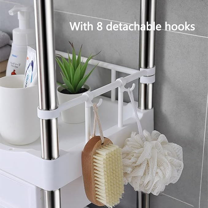 Laundry Room Shelf, Over Washing Machine Storage Utility Rack Above Toilet Washer Dryer Clothes Hanger Bathroom Organization Space,Toiletstand