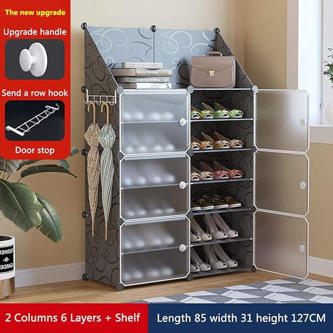 Multi-Functional Shoe Rack with Storage & Hanging Space