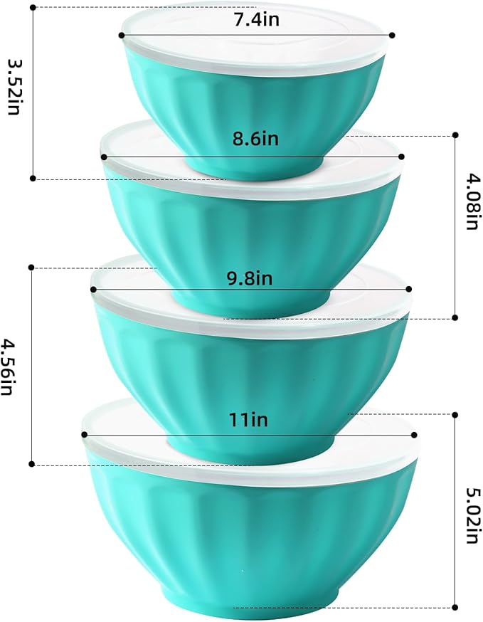 4-Piece Salad Bowl Set: Versatile and Durable