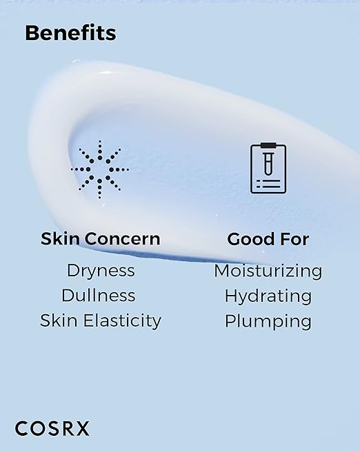 COSRX Hyaluronic Acid Moisturizing Cream, Long-lasting Hydration, Rich Moisturizer for Sensitive Skin 3.52 oz / 100g, Korean Skin Care