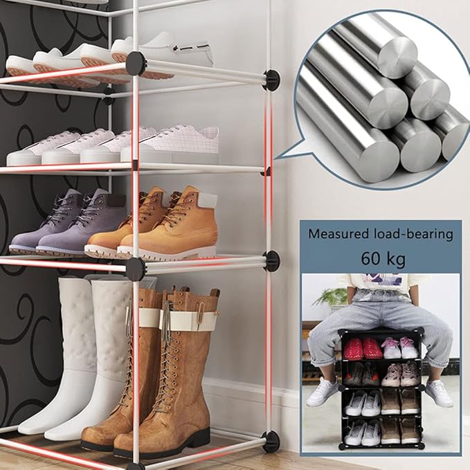 Multi-Functional Shoe Rack with Storage & Hanging Space