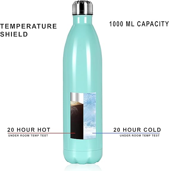 Sleek Stainless Steel Water Bottle - Teal