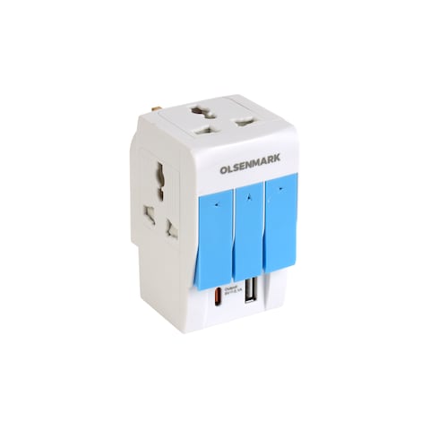 3 Way Multi Adaptor With Usb+1TypC 1x100