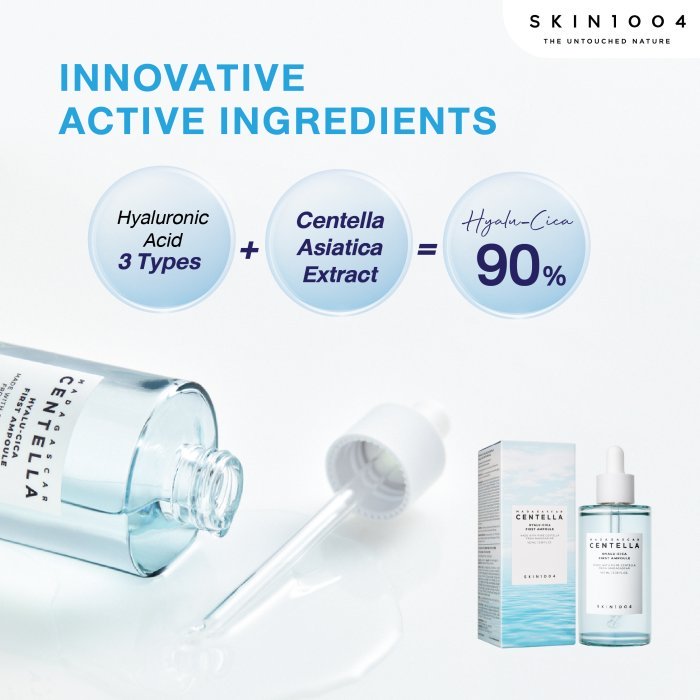 SKIN1004 Hyalu-Cica First Ampoule | Hydrating & Soothing Serum with Hyaluronic Acid & Cica | 100ml / 3.38 fl. oz.