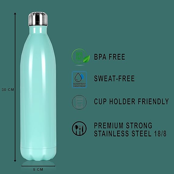 Sleek Stainless Steel Water Bottle - Teal