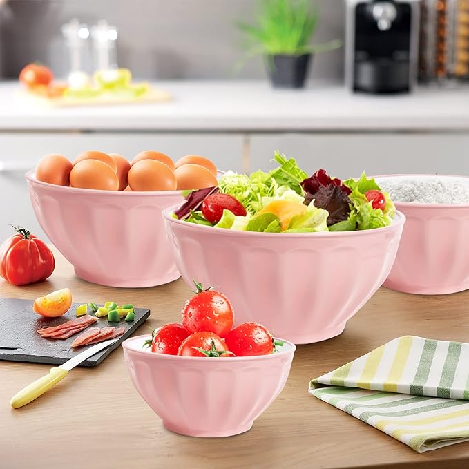 4-Piece Salad Bowl Set: Versatile and Durable