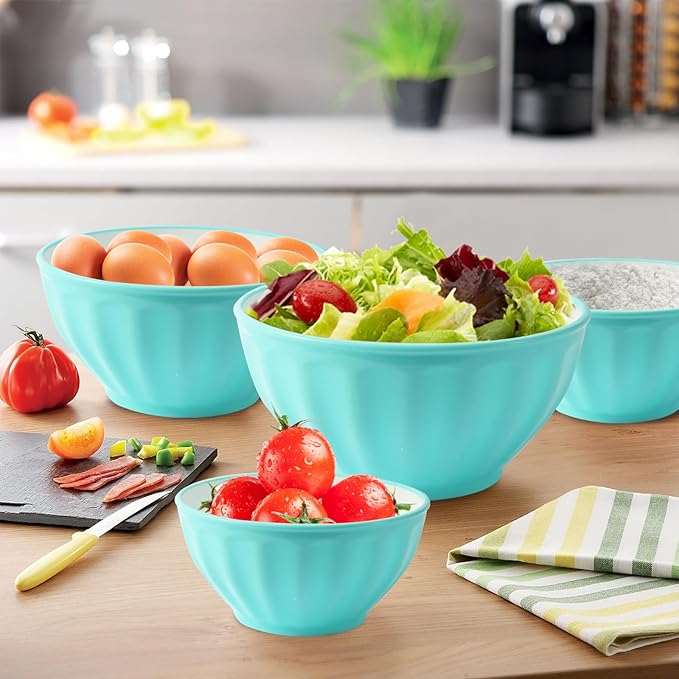 4-Piece Salad Bowl Set: Versatile and Durable