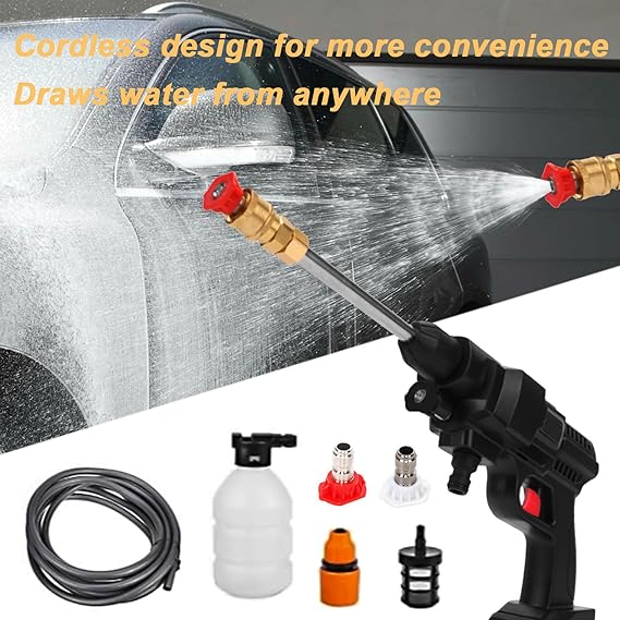 High quality Portable High Pressure Cordless Electric Car Washer Gun With Rechargeable Battery Power Car Wash spray gun