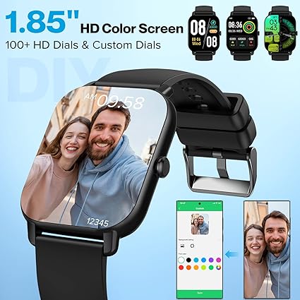 WS-1 Smart Watch – 1.75" HD Display, Fitness Tracker, Heart Rate Monitor, and Bluetooth Calling