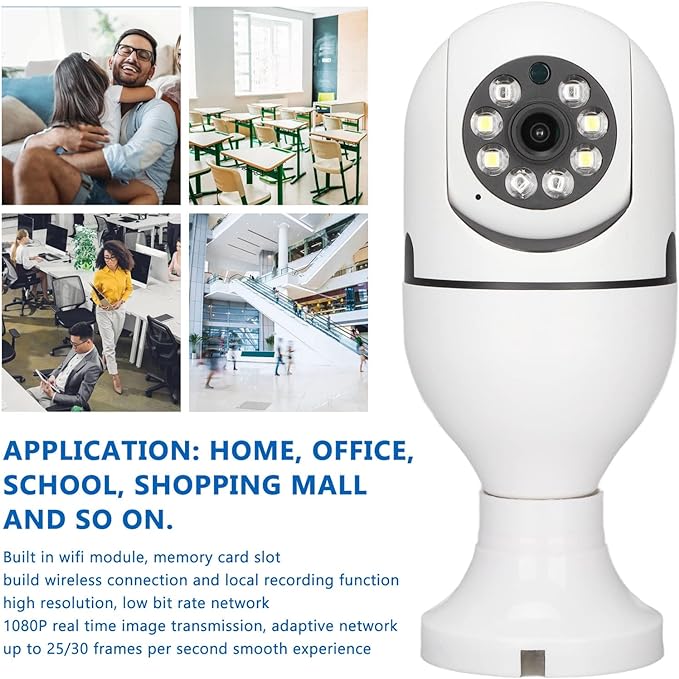 Light Bulb Camera | Panoramic IP Surveillance Camera 12 Pieces