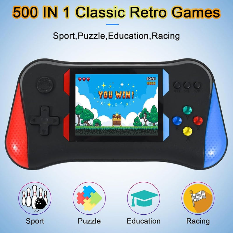 X7M 500-in-1 Handheld Game Console - Retro Gaming on the Go