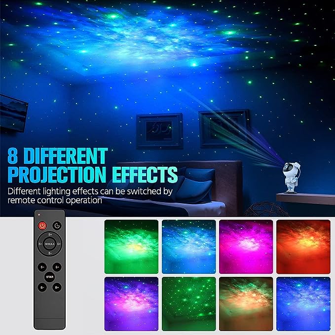 Astronaut Galaxy Star Projector Starry Night Light 12 Pieces