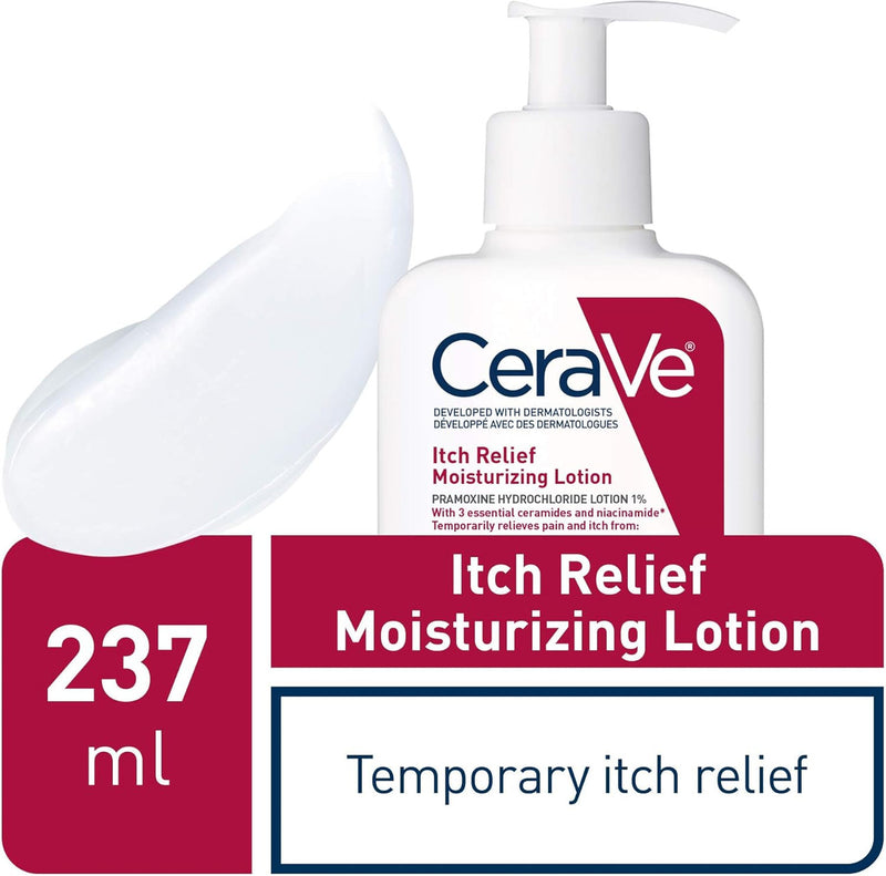 CeraVe Itch Relief Moisturizing Lotion 8 oz (237ml) – Fast-Acting Soothing Relief for Dry, Itchy Skin with Pramoxine Hydrochloride