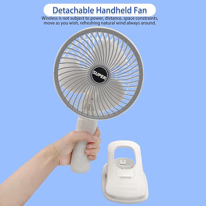 Mini USB Fan, 4-in-1 Fan with Clip, 3 Speeds Table Fan, 360° Rotation, Rechargeable Portable Handheld Fan, Quiet Clamp Fans for Home, Office, Outdoor