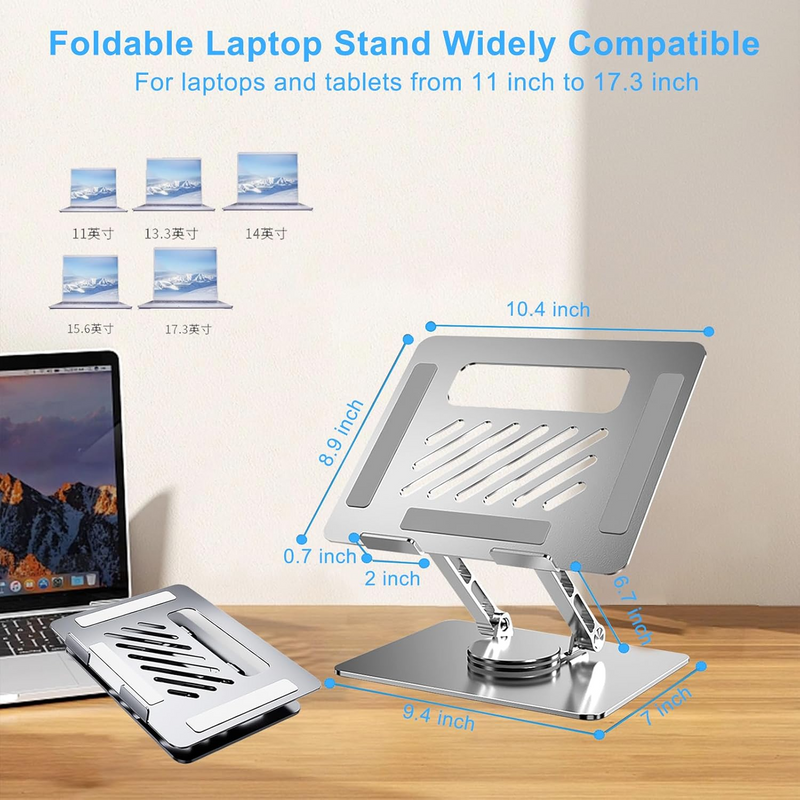 Laptop Stand V3.1 - Efficient Heat Dissipation & 360° Rotation