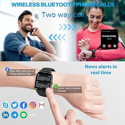 WS-1 Smart Watch – 1.75" HD Display, Fitness Tracker, Heart Rate Monitor, and Bluetooth Calling