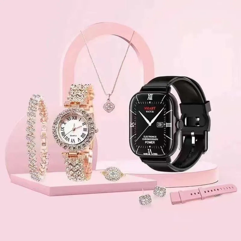 Elegant Women’s Smartwatch and Jewelry Set