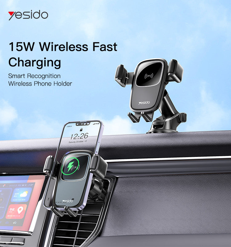 C187 15W wireless charging ABS + PC Suction Cup + Air vent Max 15W