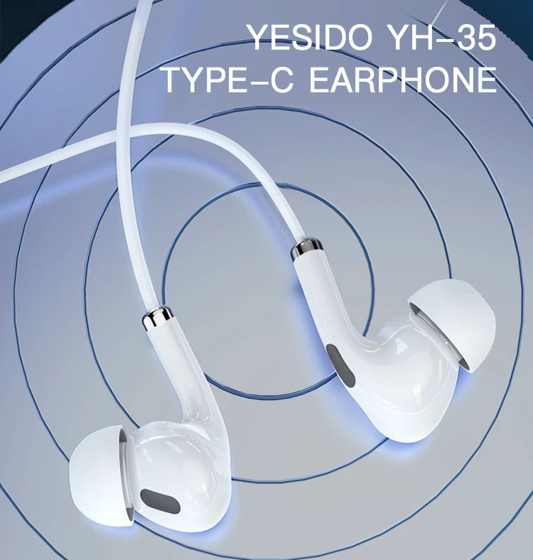 YH35 TYPE-C  Earphone Deep Bass Plug Socket:Type C