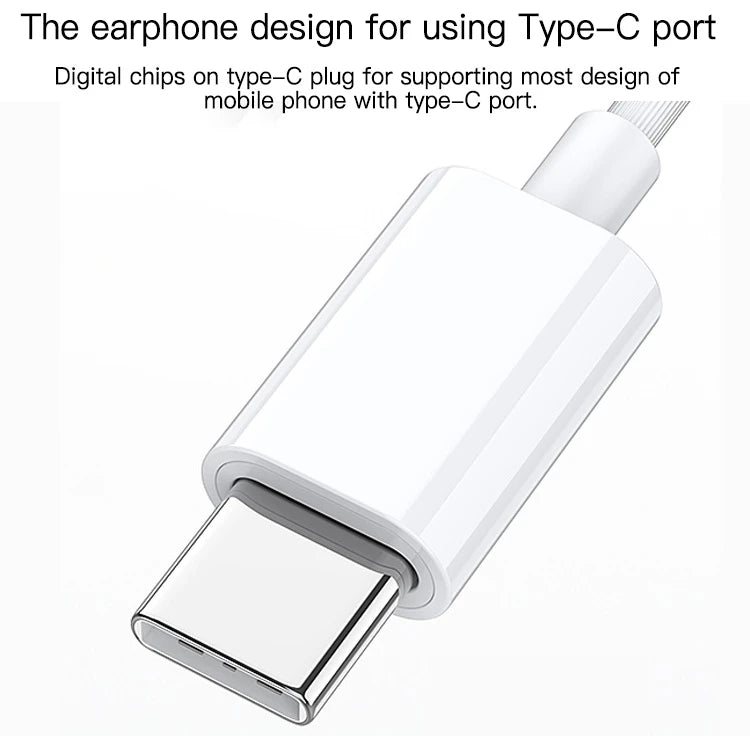 YH35 TYPE-C  Earphone Deep Bass Plug Socket:Type C