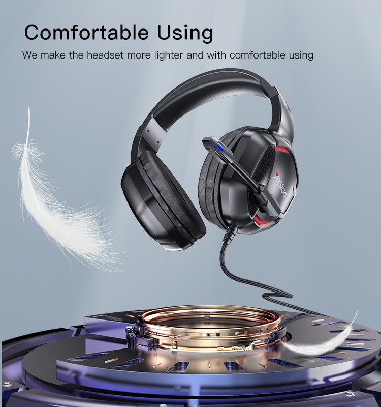 EK01 Professional Gaming Headset With LED light on headset