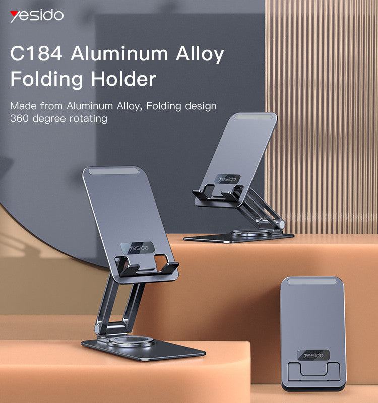 C184 Desktop stand Pure aluminium alloy Stand 360 Degree Rotation