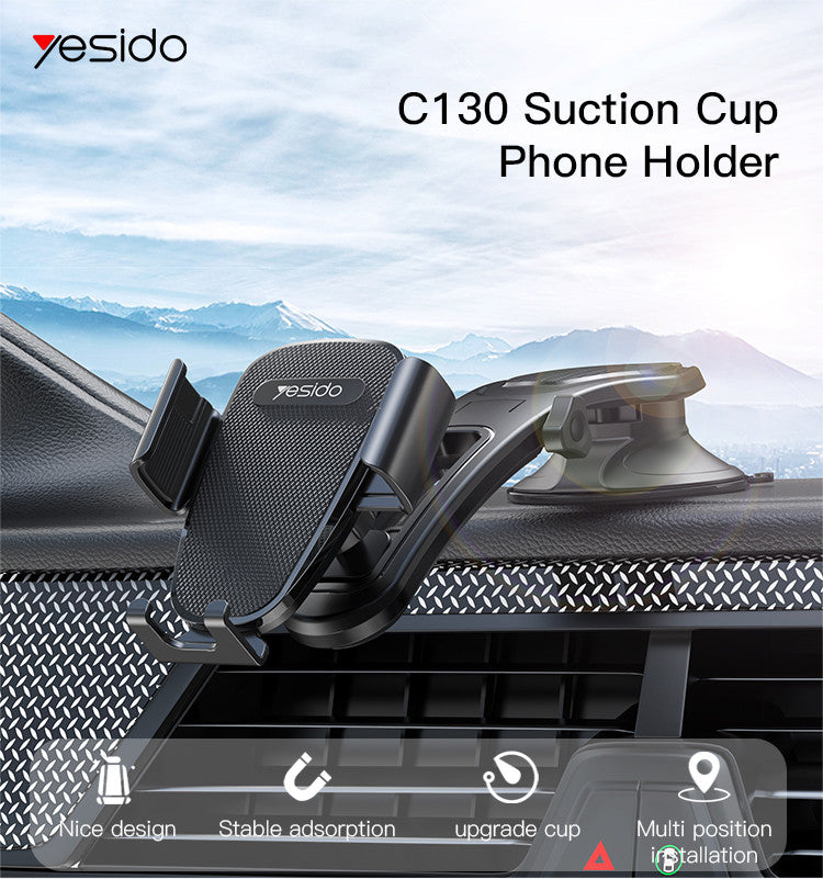 C130 phone holder Mainly ABS material Spring Clip Holder Folding Clamp Arm For Dashboard / windshild"